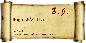 Buga Júlia névjegykártya